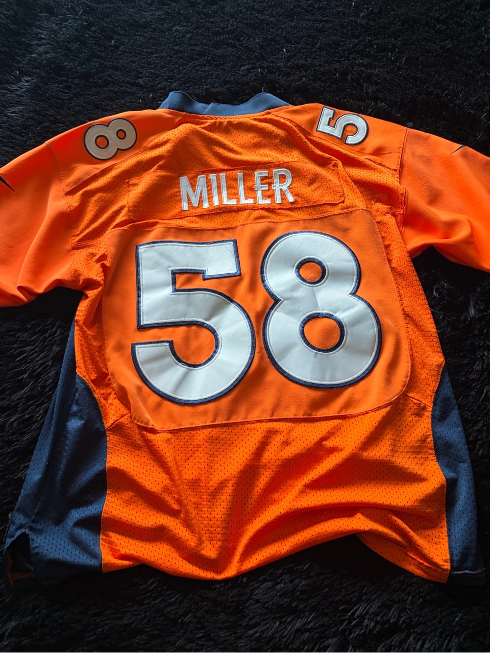 NFL Orange Game Jersey with Navy Trim - Picture 2 of 6